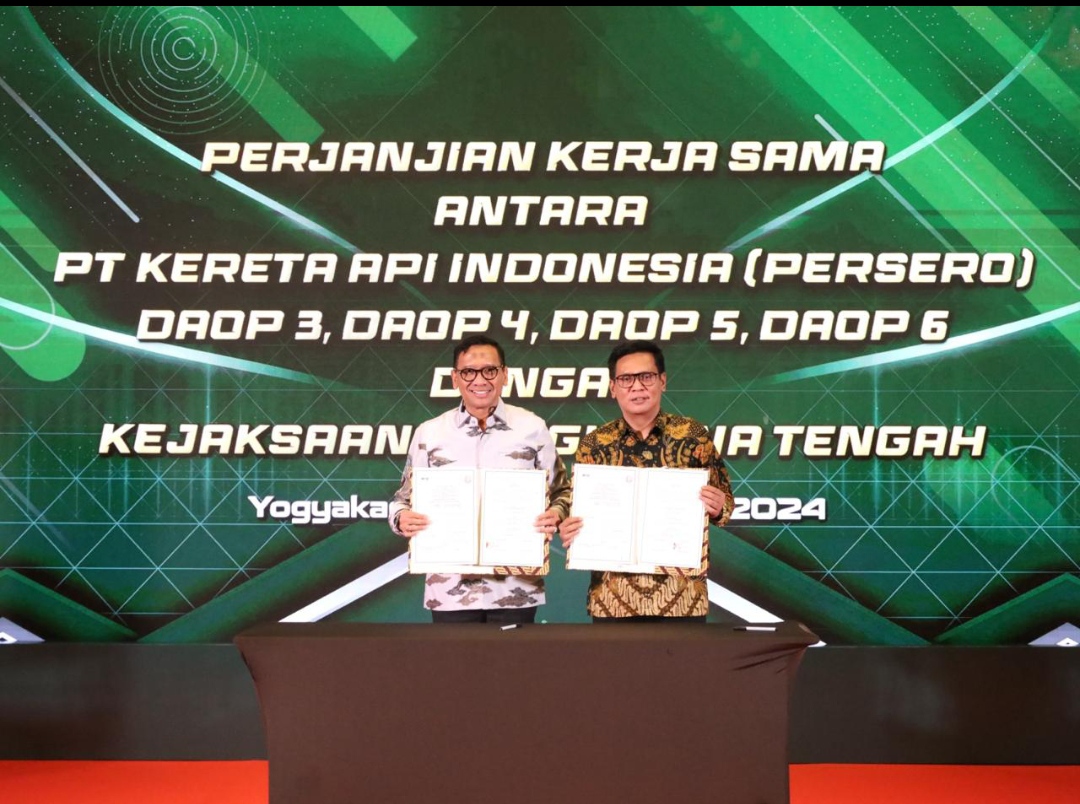 KAI Daop 5 Purwokerto Teken Kerja Sama dengan Kejati Jateng, Optimalkan Penanganan Masalah Hukum & Penjagaan Aset
