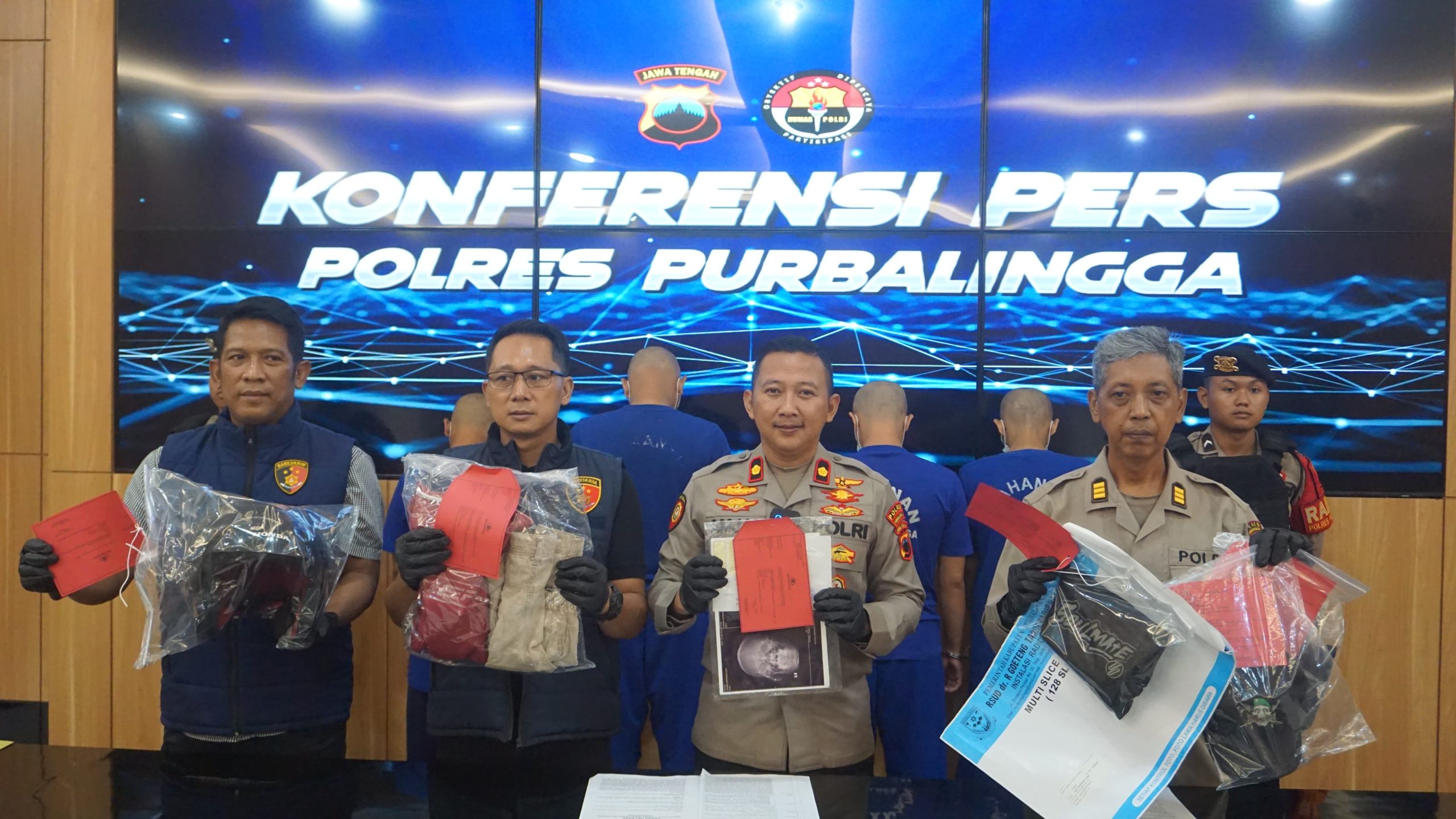 Polres Purbalingga Ungkap Tiga Kasus Kekerasan dalam Operasi Aman Candi 2025, Delapan Tersangka Diamankan