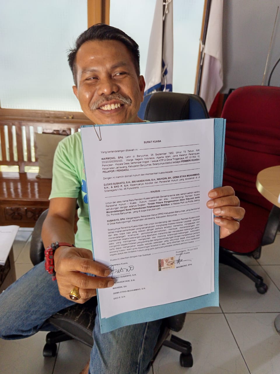 Merasa Terancam, Kades Tinggarjaya Minta Perlindungan Hukum ke Peradi SAI