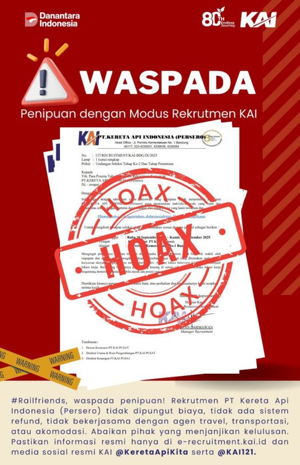 Terungkap! Begini Modus Penipuan Berkedok Rekrutmen KAI