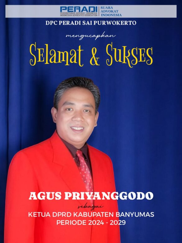 DPP PDI Perjuangan Tetapkan Agus Priyanggodo sebagai Ketua DPRD Banyumas 2024–2029